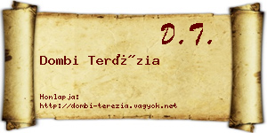 Dombi Terézia névjegykártya