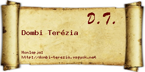 Dombi Terézia névjegykártya